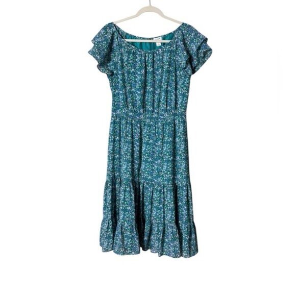 J. Crew Blue Floral Maxi Dress - Picture 1 of 10